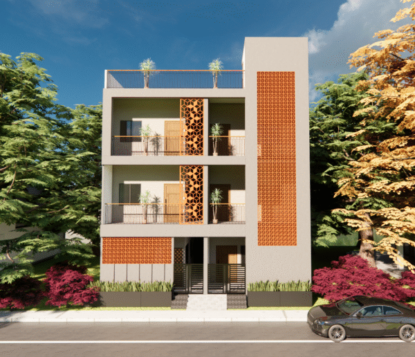 30x50 Front Elevation Design – West Facing floor plan | Modern Facade | CozyCraft Homes
