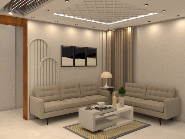 Minimalistic 3D Interior Design – Living, Bedroom & Bathroom | CozyCraft Homes - Image 3