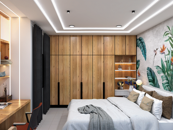 2BHK Flat Interior 3D Design – With Entry View | CozyCraft Homes - Image 2