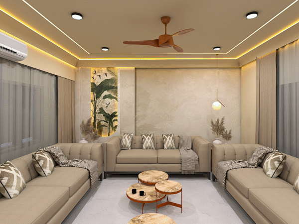 MINIMAL FAMILY LOUNGE AREA DESIGN