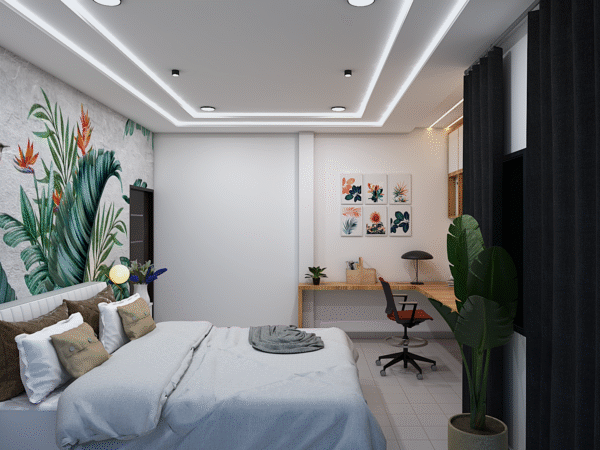 14x18 Master Bedroom Interior Design – Modern & Space-Efficient | CozyCraft Homes - Image 3