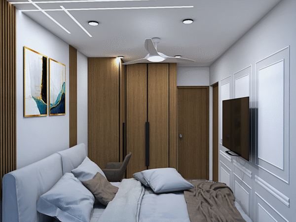 20x30 3D Elevation & Interior Design – Bedroom + Living | CozyCraft Homes - Image 5