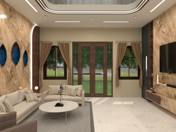 Farmhouse Interior 3D Design – Bedrooms, Living & Bath | CozyCraft Homes - Image 3