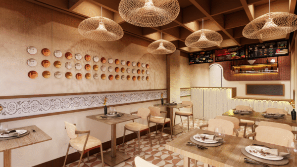 Cozzy Café 3D Interior Design – Warm & Inviting Café Concept by CozyCraft Homes - Image 5