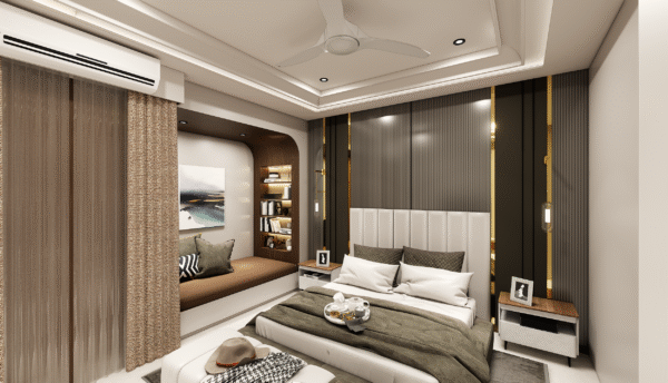 Modern Bedroom Interior Design – Tailored Comfort & Style | CozyCraft Homes - Image 2
