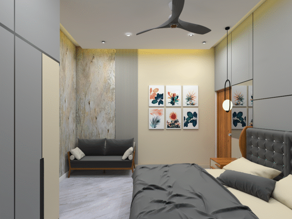 3BHK Duplex House Elevation – 30x40 Vastu Compliant Design | CozyCraft Homes - Image 5
