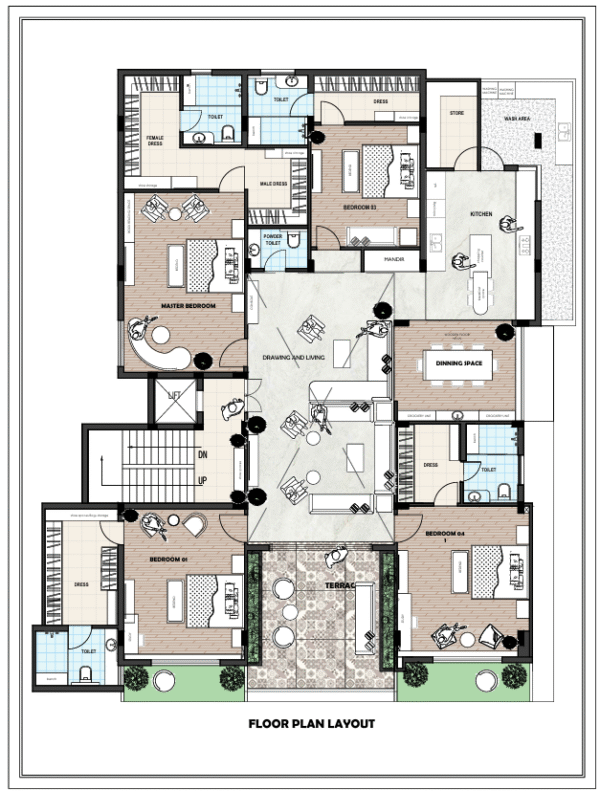 RESIDENTIAL FLOOR PLAN LAYOUT