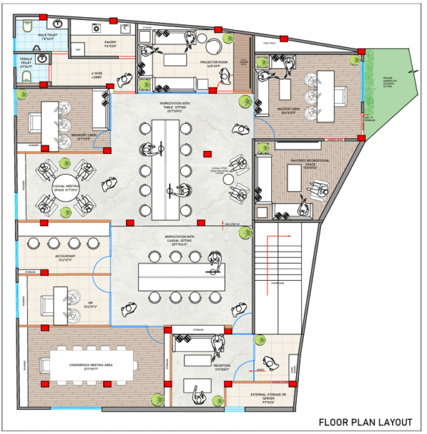 OFFICE FLOOR PLAN LAYOUT