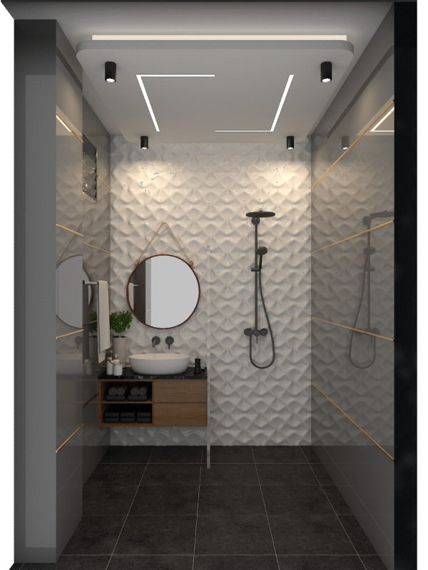 Minimalistic 3D Interior Design – Living, Bedroom & Bathroom | CozyCraft Homes - Image 5