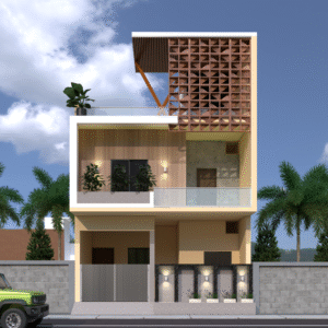 3BHK Duplex House Elevation – 30x40 Vastu Compliant Design | CozyCraft Homes