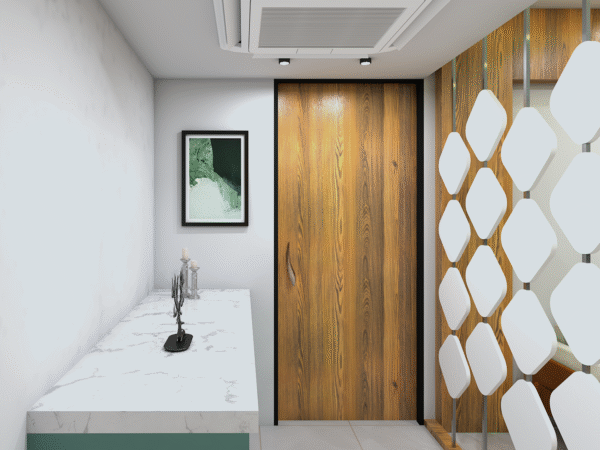 2BHK Flat Interior 3D Design – With Entry View | CozyCraft Homes - Image 6