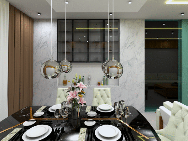 2BHK Flat Interior 3D Design – With Entry View | CozyCraft Homes - Image 4