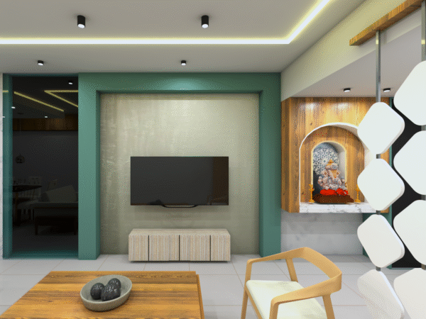 2BHK Flat Interior 3D Design – With Entry View | CozyCraft Homes - Image 8