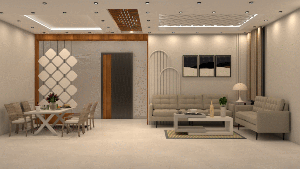 Minimalistic 3D Interior Design – Living, Bedroom & Bathroom | CozyCraft Homes