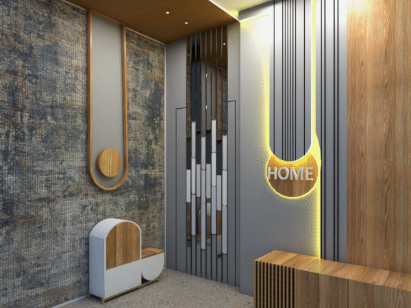 2BHK Flat Interior 3D Design – With Entry View | CozyCraft Homes