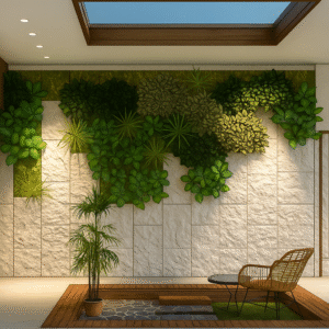 3BHK Farmhouse 3D Interior Design – Kitchen, Courtyard & Bedrooms | CozyCraft Homes