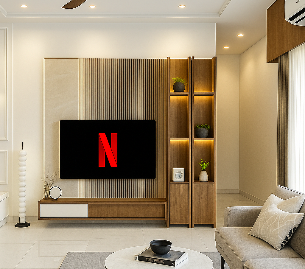 3BHK Farmhouse 3D Interior Design – Kitchen, Courtyard & Bedrooms | CozyCraft Homes - Image 4